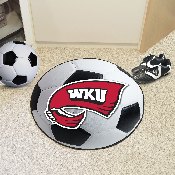Western Kentucky Hilltoppers Soccer Ball Rug - 27in. Diameter, 1326