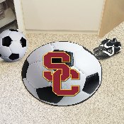 Southern California Trojans Soccer Ball Rug - 27in. Diameter - SC Primary Logo, 1344