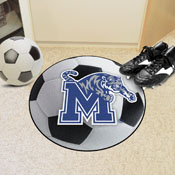 Memphis Tigers Soccer Ball Rug - 27in. Diameter, 1446