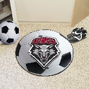 New Mexico Lobos Soccer Ball Rug - 27in. Diameter, 1471