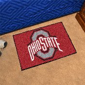 Ohio State Buckeyes Starter Mat Accent Rug - 19in. x 30in. - O with Wordmark Primary Logo, 1515
