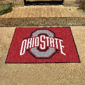 Ohio State Buckeyes All-Star Rug - 34 in. x 42.5 in. - O with Wordmark Primary Logo, 1517