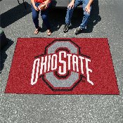 Ohio State Buckeyes Ulti-Mat Rug - 5ft. x 8ft. - O with Wordmark Primary Logo, 1520
