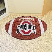 Ohio State Buckeyes Football Rug - 20.5in. x 32.5in. - O with Wordmark Primary Logo, 1521