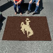 Wyoming Cowboys Ulti-Mat Rug - 5ft. x 8ft. - Bucking Horse Primary Logo, 1577