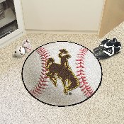Wyoming Cowboys Baseball Rug - 27in. Diameter, 1578