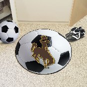 Wyoming Cowboys Soccer Ball Rug - 27in. Diameter, 1579
