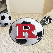 Rutgers Scarlett Knights Soccer Ball Rug - 27in. Diameter - Block R Primary Logo, 1633
