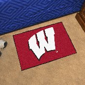Wisconsin Badgers Starter Mat Accent Rug - 19in. x 30in. - W Primary Logo, 1640