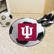 Indiana Hooisers Soccer Ball Rug - 27in. Diameter - IU Trident Primary Logo, 1813