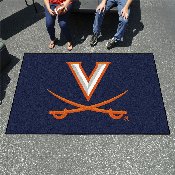 Virginia Cavaliers Ulti-Mat Rug - 5ft. x 8ft. - V Sabre Primary Logo, 1936