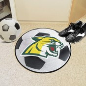 Northern Michigan Wildcats Soccer Ball Rug - 27in. Diameter, 2012