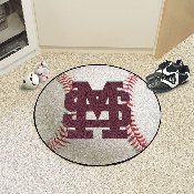 Mississippi State Bulldogs Baseball Rug - 27in. Diameter, 2096