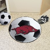 Arkansas Razorbacks Soccer Ball Rug - 27in. Diameter - Razorback Primary Logo, 2129
