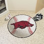Arkansas Razorbacks Baseball Rug - 27in. Diameter - Razorback Primary Logo, 2132