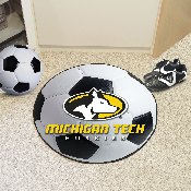 Michigan Tech Huskies Soccer Ball Rug - 27in. Diameter, 2138