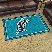 Florida Marlins 4ft. x 6ft. Plush Area Rug, 2218