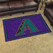 Arizona Diamondbacks 4ft. x 6ft. Plush Area Rug 1998 Retro Logo, 2292
