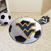 West Virginia Mountaineers Soccer Ball Rug - 27in. Diameter, 2458