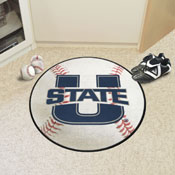 Utah State Aggies Baseball Rug - 27in. Diameter, 2531