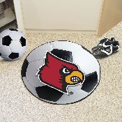 Louisville Cardinals Soccer Ball Rug - 27in. Diameter - Cardinal Head Primary Logo, 2638