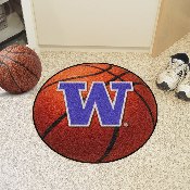 Washington Huskies Basketball Rug - 27in. Diameter, 2684