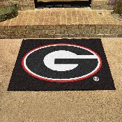 Georgia Bulldogs All-Star Rug - 34 in. x 42.5 in. - G Primary Logo - Black, 3018