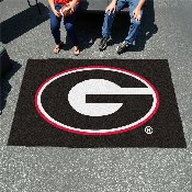Georgia Bulldogs Ulti-Mat Rug - 5ft. x 8ft. - G Primary Logo - Black, 3020