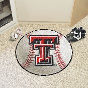 Texas Tech Red Raiders Baseball Rug - 27in. Diameter - Double T Primary Logo, 3556