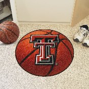 Texas Tech Red Raiders Basketball Rug - 27in. Diameter - Double T Primary Logo, 3562