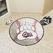 Montana Grizzlies Baseball Rug - 27in. Diameter, 3643
