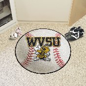West Virginia State Yellow Jackets Baseball Rug - 27in. Diameter, 4062