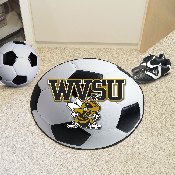 West Virginia State Yellow Jackets Soccer Ball Rug - 27in. Diameter, 4064