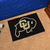 Colorado Buffaloes Starter Mat Accent Rug - 19in. x 30in. - CU Buffalo Primary Logo - Black, 4088