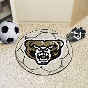 Oakland Golden Grizzlies Soccer Ball Rug - 27in. Diameter, 4384