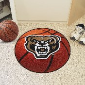 Oakland Golden Grizzlies Basketball Rug - 27in. Diameter, 4386