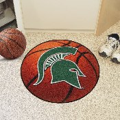 Michigan State Spartans Basketball Rug - 27in. Diameter - Spartan Head Primary Logo, 4531