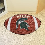 Michigan State Spartans Football Rug - 20.5in. x 32.5in. - Spartan Head Primary Logo, 4536