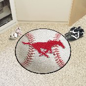 SMU Mustangs Baseball Rug - 27in. Diameter, 4579