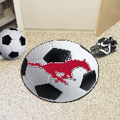 SMU Mustangs Soccer Ball Rug - 27in. Diameter, 4580