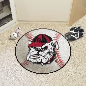 Georgia Bulldogs Baseball Rug - 27in. Diameter - Old Bulldog Head Logo, 4953