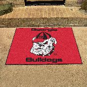 Georgia Bulldogs All-Star Rug - 34 in. x 42.5 in. - Old Bulldog Head Logo, 4956