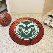 Colorado State Rams Basketball Rug - 27in. Diameter - Ram Head Primary Logo, 4979