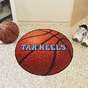 North Carolina Tar Heels Basketball Rug - 27in. Diameter, Tar Heel Logo, 5006