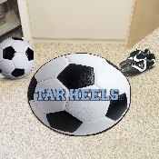 North Carolina Tar Heels Soccer Ball Rug - 27in. Diameter, Tar Heel Logo, 5008