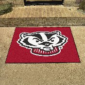 Wisconsin Badgers All-Star Rug - 34 in. x 42.5 in. - Bucky Head Alternate Logo, 5123