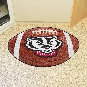 Wisconsin Badgers Football Rug - 20.5in. x 32.5in. - Bucky Head Alternate Logo, 5124
