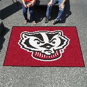Wisconsin Badgers Ulti-Mat Rug - 5ft. x 8ft. - Bucky Head Alternate Logo, 5127