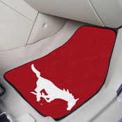 SMU Mustangs Front Carpet Car Mat Set - 2 Pieces, 5313
