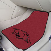 Arkansas Razorbacks Front Carpet Car Mat Set - 2 Pieces, 5420